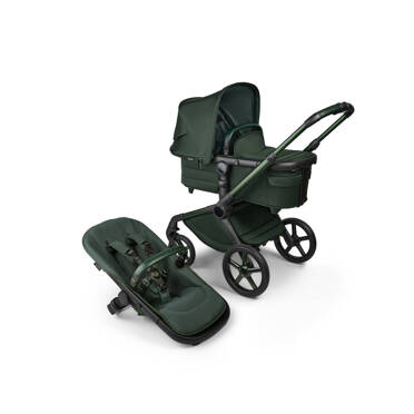 Bugaboo® Fox 5 zestaw 2w1, wózek głęboko-spacerowy | Noir Limited Edition – Midnight Green