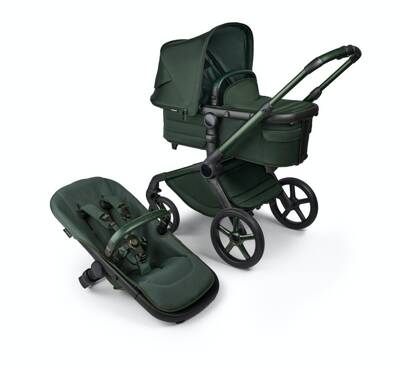 Bugaboo® Fox 5 zestaw 2w1, wózek głęboko-spacerowy | Noir Limited Edition – Midnight Green