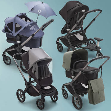 Bugaboo® Fox 5 zestaw 2w1, wózek głęboko-spacerowy | Stormy Blue Complete Edition