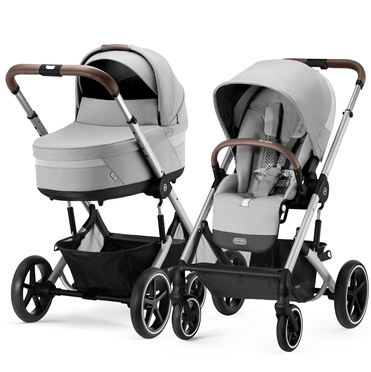 Cybex® Balios S Lux 2 wózek głęboko-spacerowy, zestaw 2w1 | Silver + Lava Grey (model ekspozycja – sklep Świdnica)