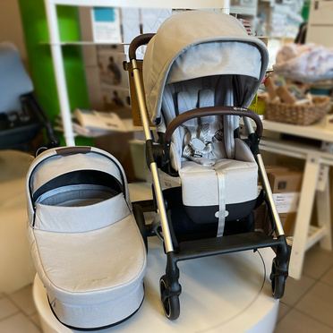 Cybex® Balios S Lux 2 wózek głęboko-spacerowy, zestaw 2w1 | Silver + Lava Grey (model ekspozycja – sklep Świdnica)