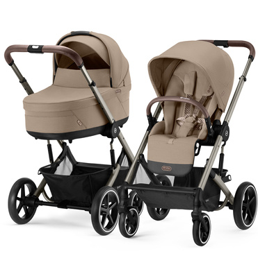 Cybex® Balios S Lux 2 wózek głęboko-spacerowy, zestaw 2w1 | Taupe + Almond Beige