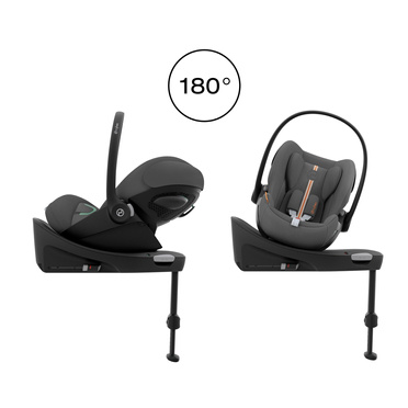 Cybex® Cloud G i-Size rozkładany fotelik 0-13 kg z obrotową bazą | Lava Grey Plus