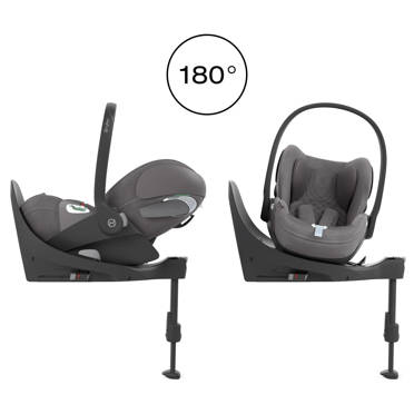 Cybex® Cloud T i-Size rozkładany fotelik 0-13 kg z obrotową bazą | Mirage Grey Plus