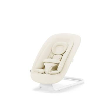 Cybex® Gold Click & Fold &  Lemo™ 2.0 Bouncer leżaczek niemowlęcy z funkcją naturalnego bujania Canvas White 