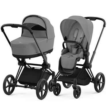 Cybex® Priam 4 zestaw 2w1, wózek głęboko-spacerowy | Mirage Grey + Matt Black