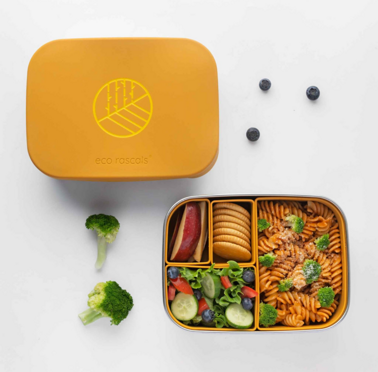 ECO RASCALS klasyczny Lunch Box Bento | Musztardowy