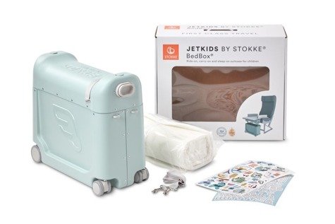 Jetkids™ by Stokke® Travel Bundle, Bedbox + Backpack, rozkładana walizka + plecak Green