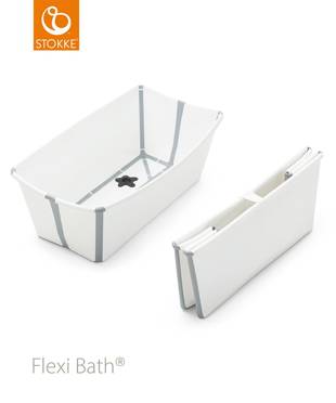 Stokke® Flexi Bath® + Newborn Support wanienka z wkładką niemowlęcą White MODEL POEKSPOZYCYJNY opakowanie zastępcze 