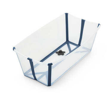 Stokke® Flexi Bath® składana wanienka dla dziecka | Transparent Blue