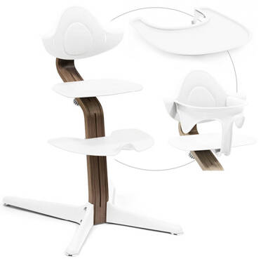 Stokke® Nomi® zestaw 3w1, ergonomiczne krzesełko do karmienia | Walnut White