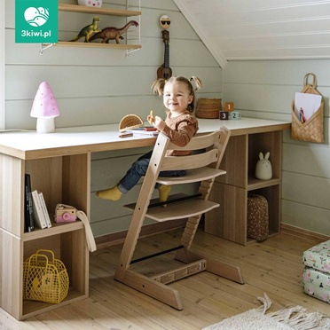 Stokke® Tripp Trapp® Complete Set zestaw 4w1, krzesełko do karmienia + leżaczek + baby set + tacka | Exclusive Oak Natural (dąb)