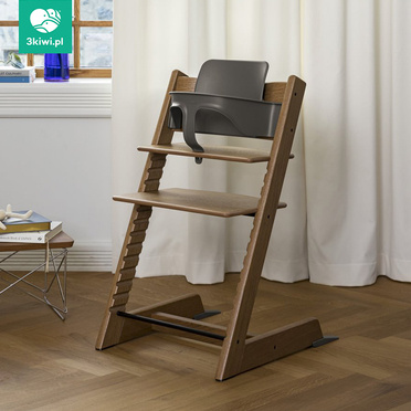 Stokke® Tripp Trapp® drewniane krzesełko dla dziecka | Exclusive Oak Warm Brown (dąb)