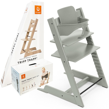 Stokke® Tripp Trapp® zestaw 2w1, krzesełko + baby set | Glacier Green