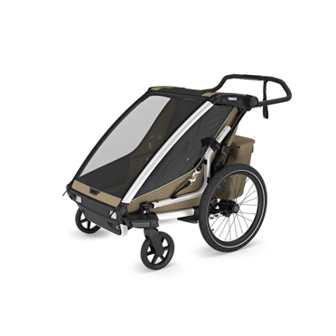 Thule® Chariot Cross 2 double wielofunkcyjna przyczepka rowerowa Faded Khaki 