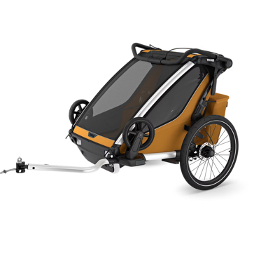 Thule® Chariot Sport 2 G3 Double profesjonalna wielofunkcyjna przyczepka rowerowa | Natural Gold