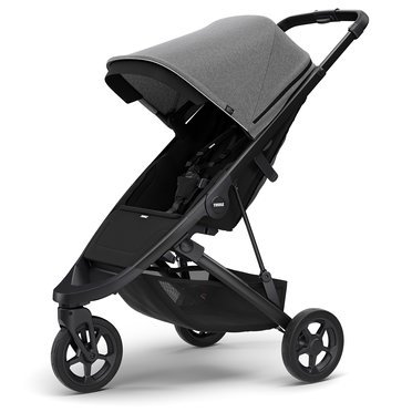 Thule® Spring trójkołowy wózek spacerowy | Matt Black + Grey Melange