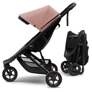 Thule® Spring trójkołowy wózek spacerowy | Matt Black + Misty Rose