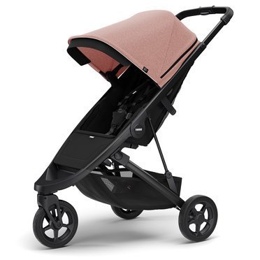 Thule® Spring trójkołowy wózek spacerowy | Matt Black + Misty Rose