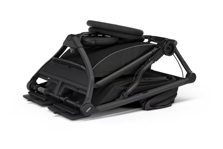 Thule® Urban Glide 3 Double bliźniaczy wielofunkcyjny trójkołowy wózek biegowy | Jet Black Alu