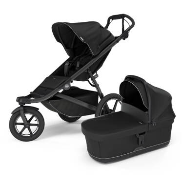 Thule® Urban Glide 3 | zestaw 2w1 | wielofunkcyjny trójkołowy wózek biegowy | Black